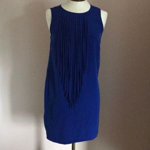 Forever 21 royal blue fringe shift dress